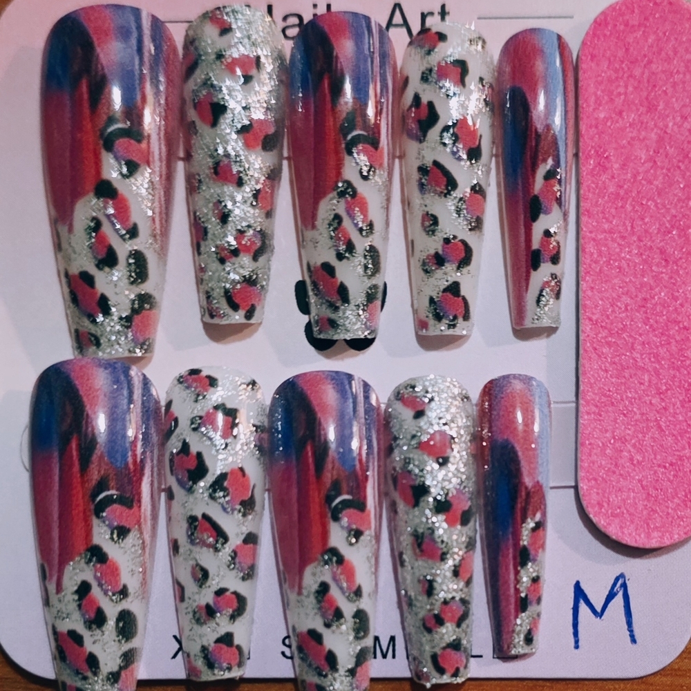 4/$20. Leopard Print Press-On Nails